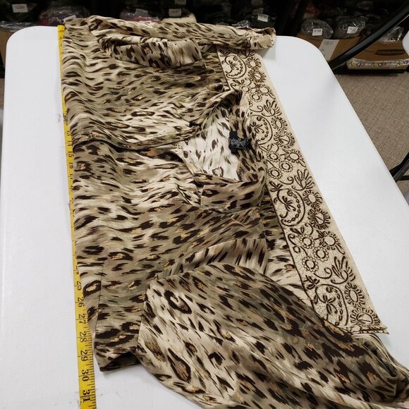 Maggie Barns Womens Animal Print Popover Top Size 3X Mob Wife Stretch Artsy - Picture 6 of 9